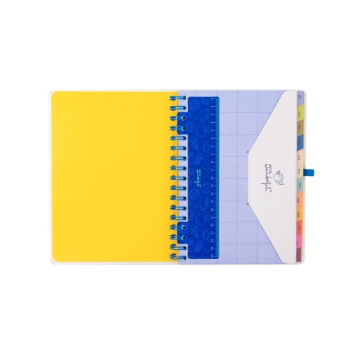 Weekly school planner A5 2026/27 12 months spiral bound MR. WONDERFUL "Ready" with elastic closure