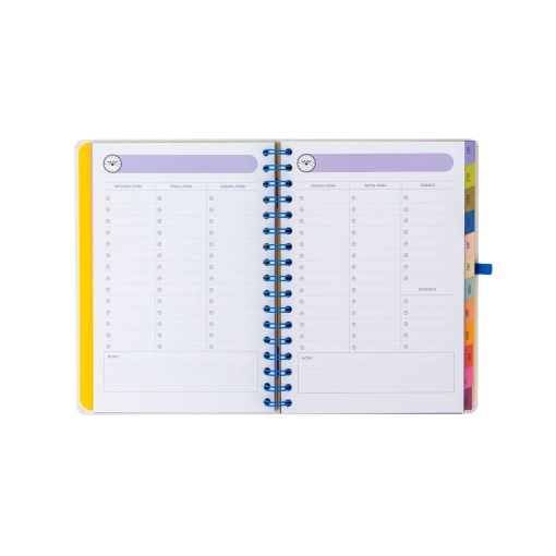 Weekly school planner A5 2026/27 12 months spiral bound MR. WONDERFUL "Ready" with elastic closure