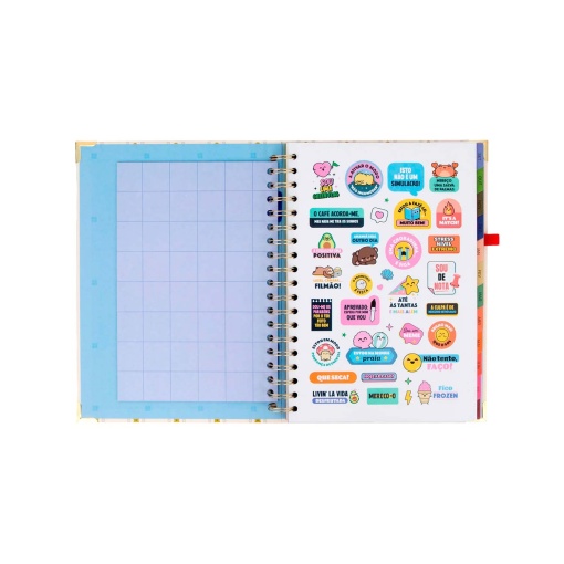 Weekly school planner 246x170mm 2026/27 12 months spiral bound MR. WONDERFUL "Makes every day count" with elastic closure