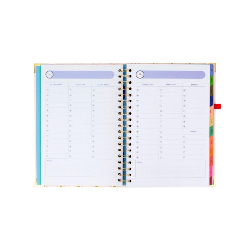 Weekly school planner 246x170mm 2026/27 12 months spiral bound MR. WONDERFUL "Makes every day count" with elastic closure