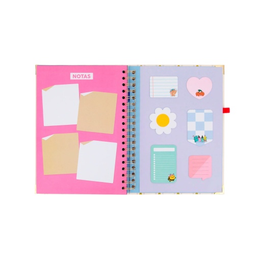 Weekly school planner 246x170mm 2026/27 12 months spiral bound MR. WONDERFUL "Makes every day count" with elastic closure