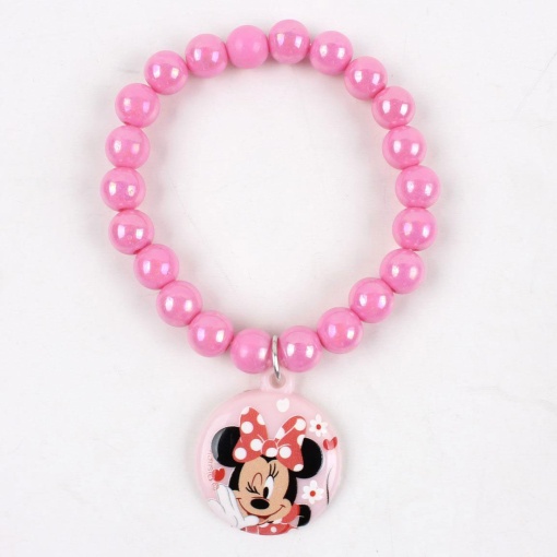 Conjunto de acessórios de cabelo + pulseira com mala tiracolo Disney Minnie Mouse 8 peças