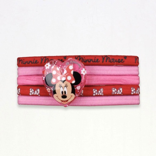 Conjunto de acessórios de cabelo + pulseira com mala tiracolo Disney Minnie Mouse 8 peças