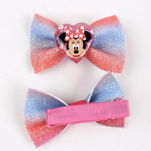 Conjunto de acessórios de cabelo + pulseira com mala tiracolo Disney Minnie Mouse 8 peças