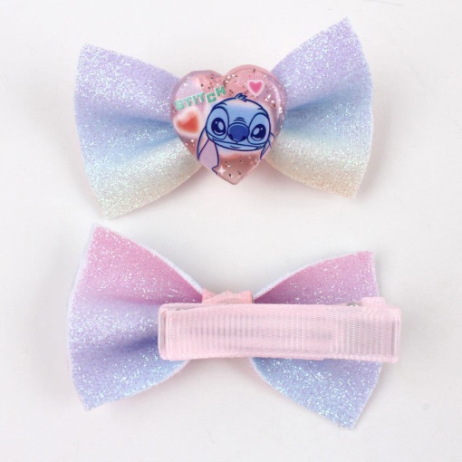 Conjunto de acessórios de cabelo + pulseira com mala tiracolo Disney Stitch 8 peças