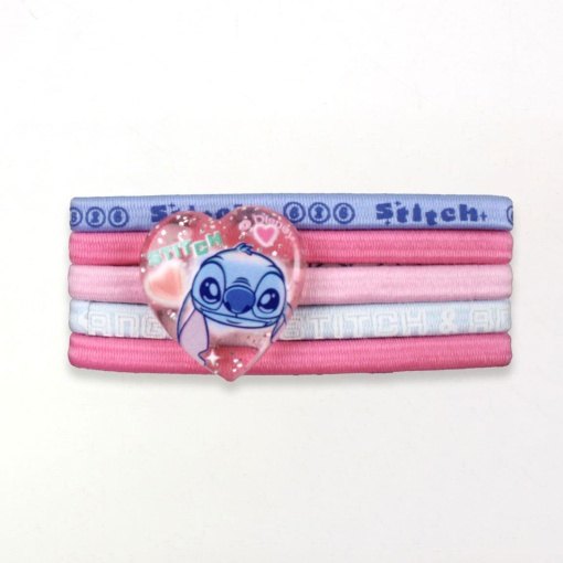 Conjunto de acessórios de cabelo + pulseira com mala tiracolo Disney Stitch 8 peças