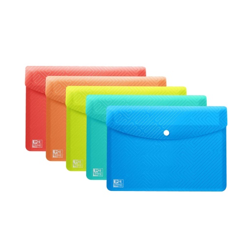 Bolsa para documentos A6 fecho botão tipo envelope OXFORD Urban cores vivas sortido