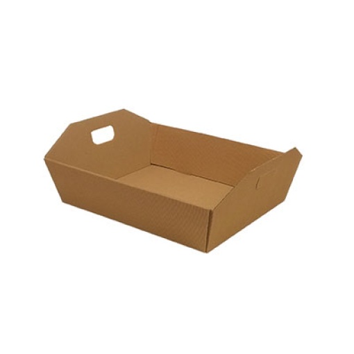 Cabaz em cartão Canenete 34x29x10cm kraft com pega