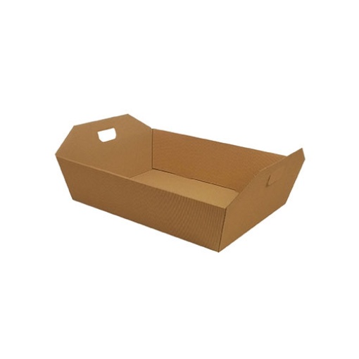Cabaz em cartão Cannete 43x32x12cm kraft com pega