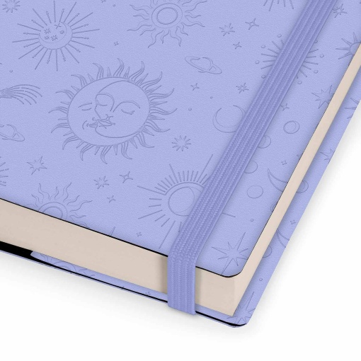 Daily school planner 120x180mm 2026/27 16 months LEGAMI Cosmic Lilac with elastic band