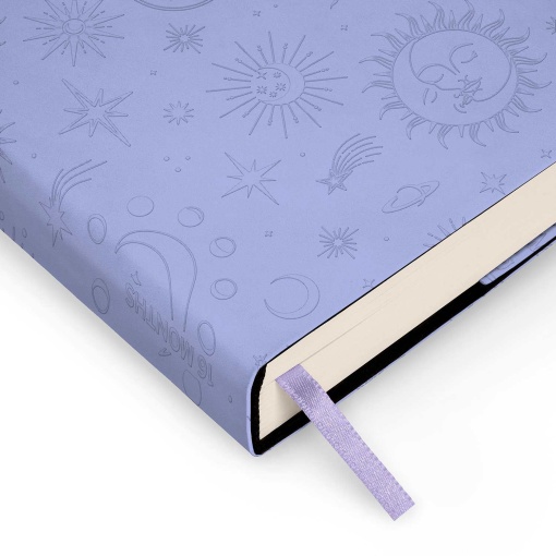 Daily school planner 120x180mm 2026/27 16 months LEGAMI Cosmic Lilac with elastic band