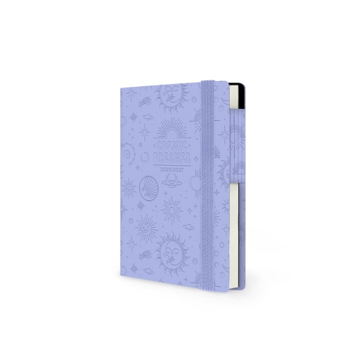 Weekly school planner A6 2026/27 16 months LEGAMI Cosmic Lilac with elastic band