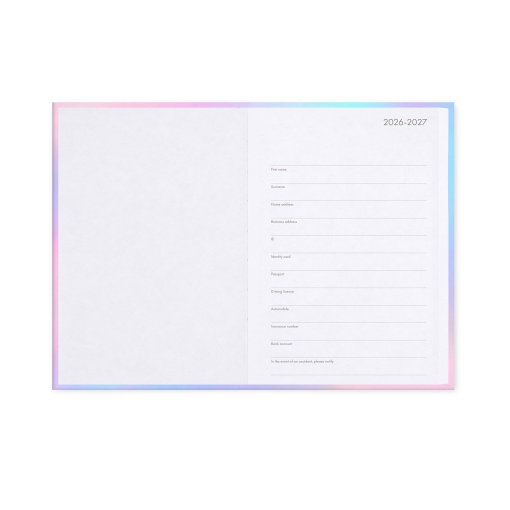 Daily school planner 120x180mm 2026/27 16 months LEGAMI Fairy Tale with elastic band