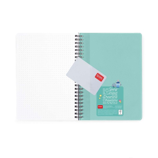 Weekly school planner A5 2026/27 16 months spiral bound LEGAMI Kitty Bubble Tea with elastic closure