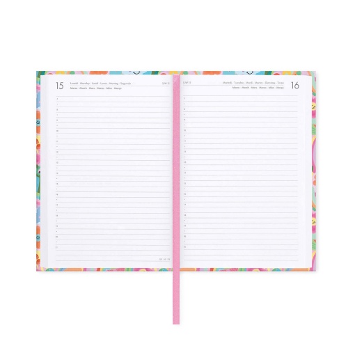 Daily school planner 120x180mm 2026/27 16 months LEGAMI Mushrooms with elastic closure