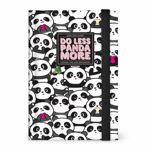 Daily school planner 120x180mm 2026/27 16 months LEGAMI Panda with elastic band