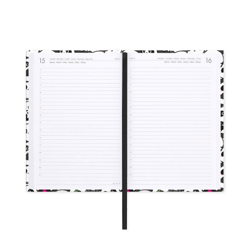 Daily school planner 120x180mm 2026/27 16 months LEGAMI Panda with elastic band