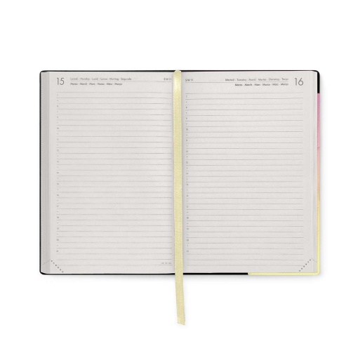Agenda escolar diária 120x180mm 2026/27 16 meses LEGAMI Sunrise Lover com elástico
