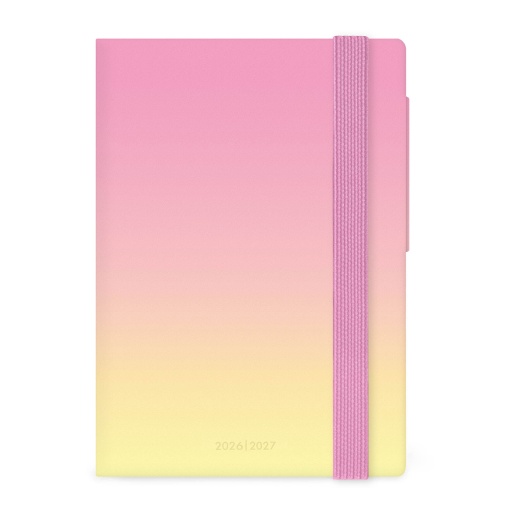 Agenda escolar semanal A6 2026/27 16 meses LEGAMI Sunrise Lover com elástico