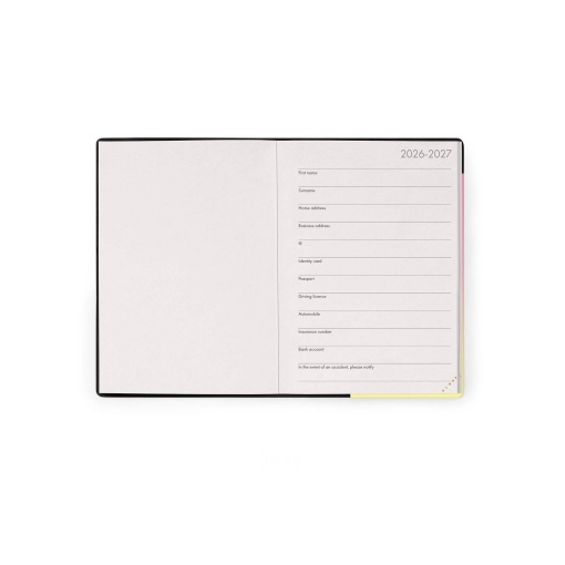 Agenda escolar semanal A6 2026/27 16 meses LEGAMI Sunrise Lover com elástico