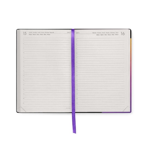 Agenda escolar diária 120x180mm 2026/27 16 meses LEGAMI Sunset Vibes com elástico