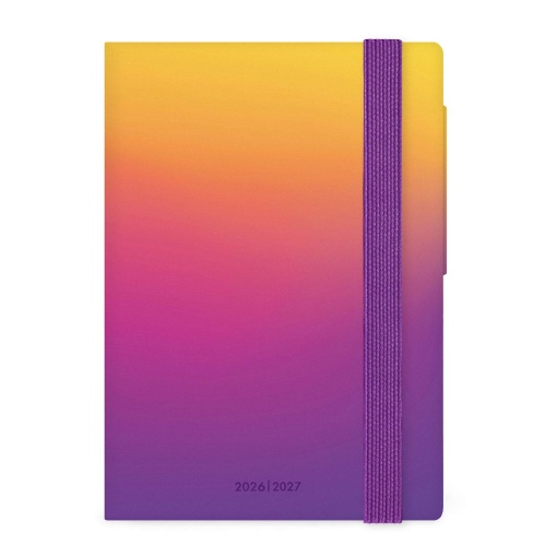 Agenda escolar semanal A6 2026/27 16 meses LEGAMI Sunset Vibes com elástico
