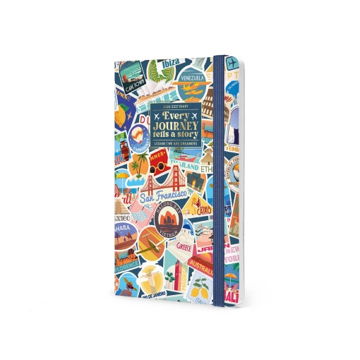 Agenda escolar semanal 120x180 mm 2026/27 16 meses LEGAMI Travel Stickers com