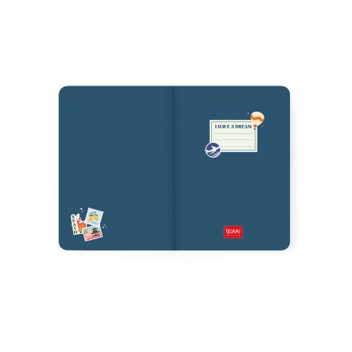 Agenda escolar semanal A6 2026/27 16 meses LEGAMI Travel Stickers com elástico