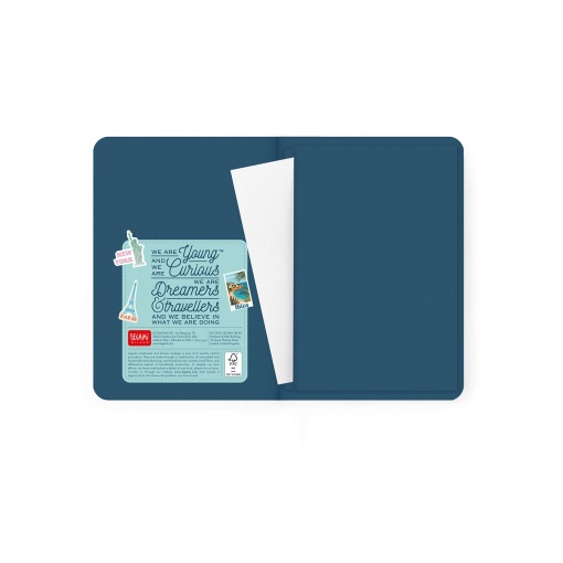 Agenda escolar semanal A6 2026/27 16 meses LEGAMI Travel Stickers com elástico