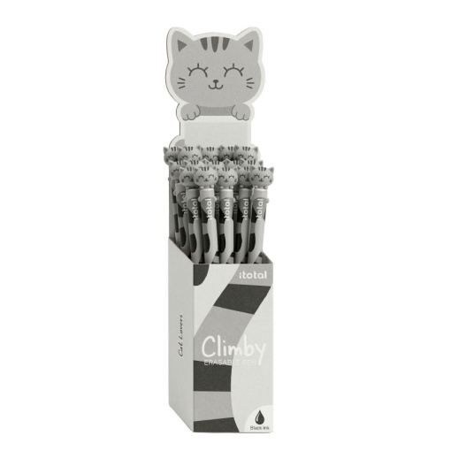 Esferográfica apagável iTotal Climby gato cinza