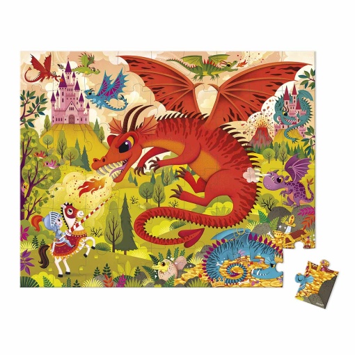 Puzzle JANOD 54 peças Reino dos dragões
