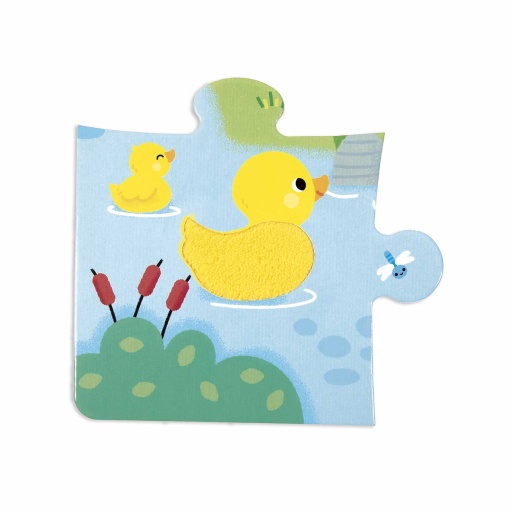 Puzzle com texturas JANOD Tactile 20 peças Animais da quinta