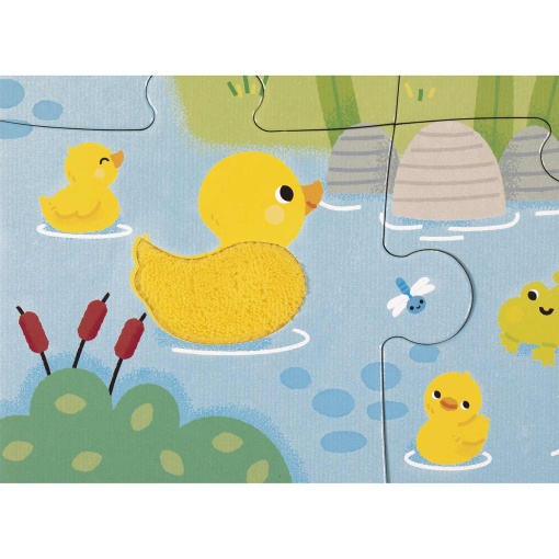Puzzle com texturas JANOD Tactile 20 peças Animais da quinta