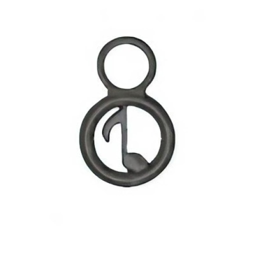 Puxador para cursor nota musical preto 15mm COSE