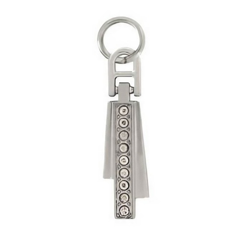 Puxador para cursor strass prateado 30mm COSE