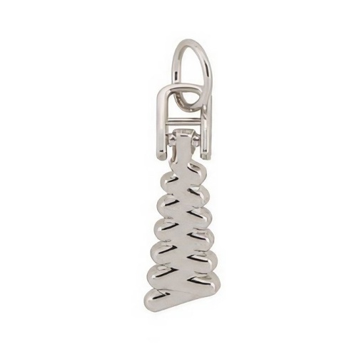 Puxador para cursor zigzag prateado 28mm COSE