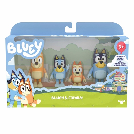 BLUEY - família pack 4 figuras MOOSE