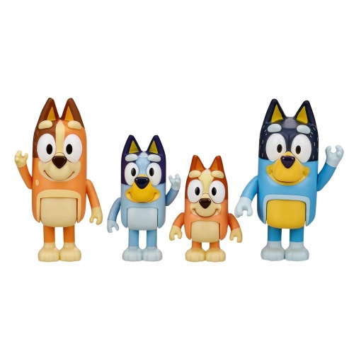 BLUEY - família pack 4 figuras MOOSE