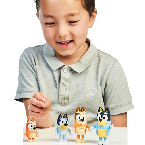 BLUEY - família pack 4 figuras MOOSE