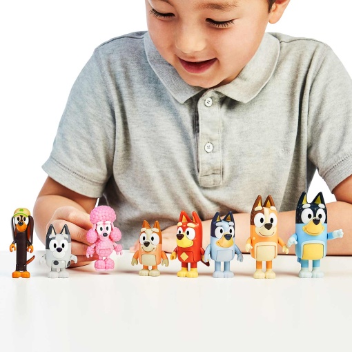 BLUEY - família pack 4 figuras MOOSE