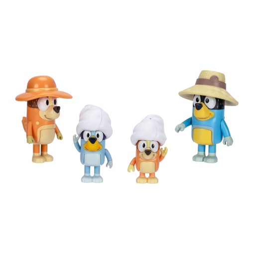 BLUEY - viagem de família pack 4 figuras MOOSE
