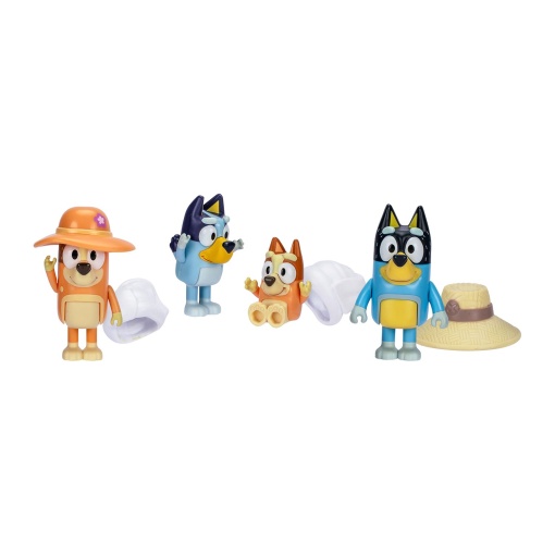 BLUEY - viagem de família pack 4 figuras MOOSE