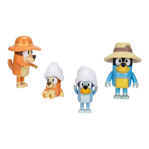 BLUEY - viagem de família pack 4 figuras MOOSE