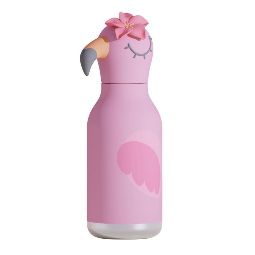 ASOBU Bestie 460ml Flamingo Thermos Bottle with Straw