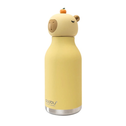 ASOBU Bestie 460ml capybara thermos bottle with straw.