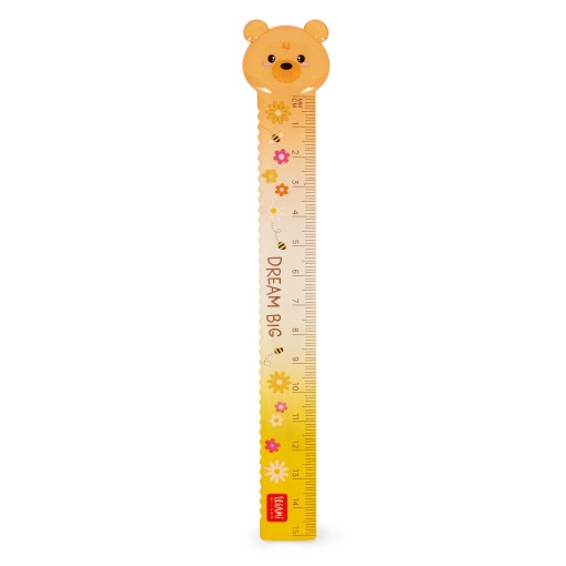 Regla LEGAMI Oso Dulce Oso "Sueña en Grande" de 15 cm