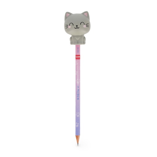 Lápices de grafito LEGAMI Squeezies Kitty "Meow" HB #2 con punta blanda.