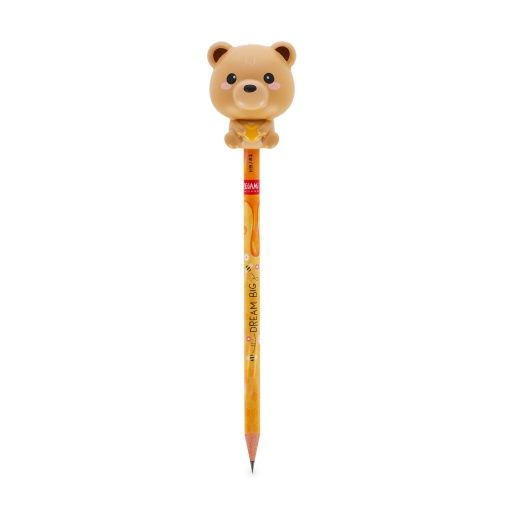 Lápices de grafito LEGAMI Squeezies Teddy Bear "Dream Big" HB #2 con relleno blando.