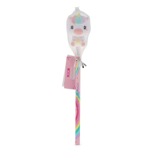 LEGAMI Squeezies Unicorn "Believe in Magic" HB #2 graphite pencils with squishy topping.