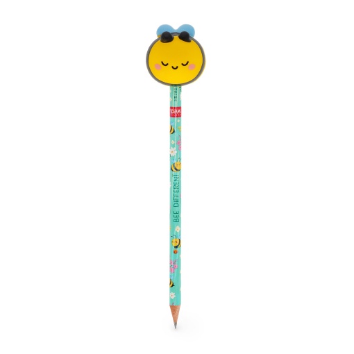 Lápices de grafito LEGAMI Squeezies Bee "Bee Different" HB #2 con punta blanda.